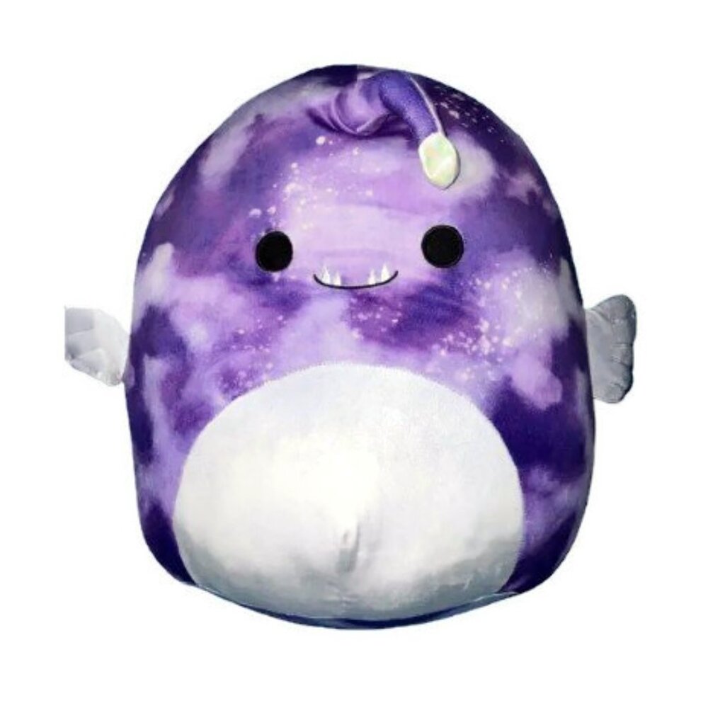 Squishmallows - Easton the Anglerfish, Purple/Gray, Four Underbite Fangs, 11 In